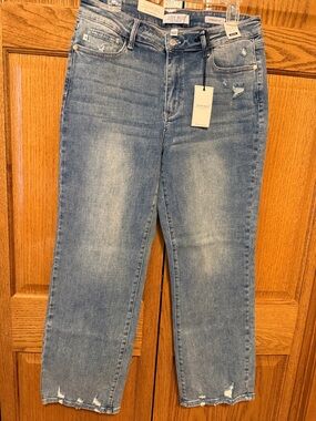 Judy Blue Washed Light Blue Straight Leg Jeans NWT